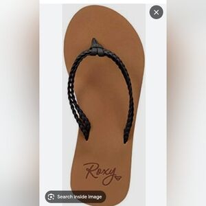 Roxy, Black, Costa,Juniors Flip Flops, Size Medium
